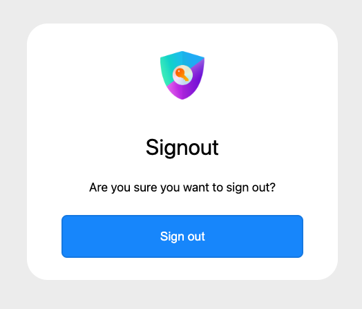 Customized Signout Page